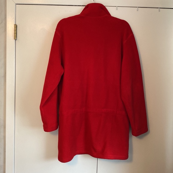 DKNY Red Fleece Top Large (L) - Picture 2 of 3